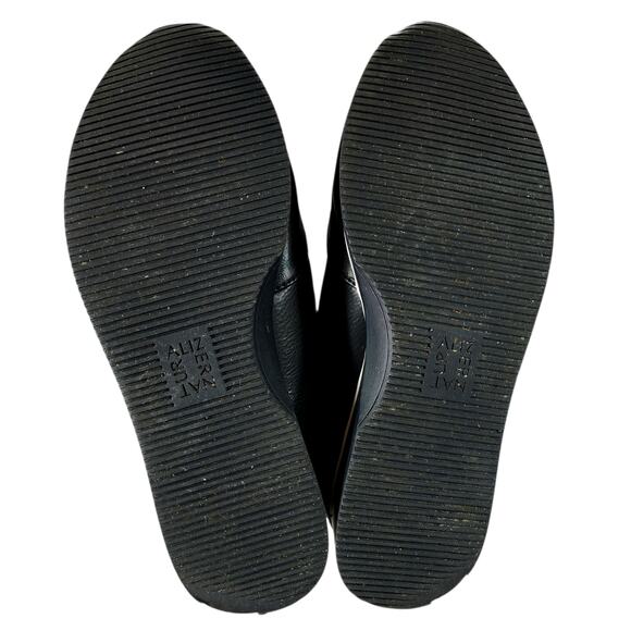 Naturalizer Sneakers sz 7.5M Women Finny Walking‎ Shoes Black White Zipper Wedge - Picture 9 of 12